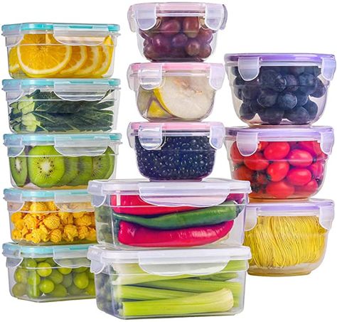 Kitchen Essentials List, Plastic Containers With Lids, Airtight Storage, Plastic Food Containers, Freezer Storage, Food Storage Container Set, Airtight Food Storage, Plastic Container Storage, Airtight Food Storage Containers