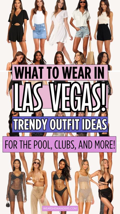 Step into the vibrant nightlife of Sin City with our top picks for cute & sexy Las Vegas club outfits. Whether you're hitting the high-energy dance floors or enjoying a luxurious dinner, these selections will ensure you stand out. From dazzling sequins to sleek, form-fitting dresses, discover the perfect blend of allure and style for your next Vegas adventure. Ideal for those seeking to make a statement while exploring the legendary Vegas nightlife. Las Vegas Club Outfits, Las Vegas Packing List, Vegas Day Outfit, Las Vegas Outfit Summer, Vegas Outfits Nightlife, Vegas Glamour, Outfits For La, Vegas Club Outfits, Vegas Packing