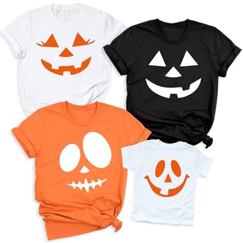 Family Halloween Costumes, Custom Pumpkin Face Shirts, Matching Group Tshirts, Spooky Pumpkin Expression Print Apparel for All Ages (Woman T-Shirt) Tshirt Halloween Costumes, Halloween Matching, Design Shirts, Pumpkin Face, Family Halloween Costumes, Spooky Pumpkin, Pumpkin Faces, Family Halloween, Día De Muertos