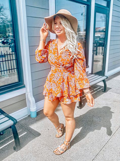 Clothes Shopping, Floral Sundress, Floral Romper, Long Sleeve Romper, Spring Summer Outfits, Sun Hat, Women's Casual, Sundress, Spring Fashion