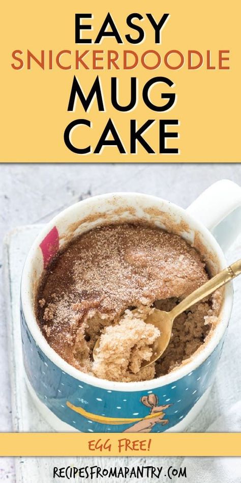 Snicker Doodle Mug Cake, Cinnamon Mug Cake Recipe, Snickerdoodle Mug Cake, Cake In The Microwave, Cinnamon Mug Cake, Keto Mug, Easy Mug Cake, Mug Cake Recipe, Microwave Cake