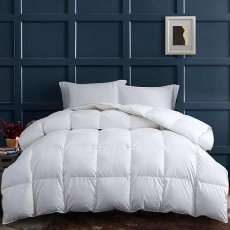 Amazon is selling a 'fluffy and warm' $90 down comforter for just $54, thanks to a clickable 40% coupon Feather Comforter, Down Duvet, Luxurious Bedding, Box Construction, Bed Comforter Sets, Down Comforters, Year 8, Goose Feather, Bedding Essentials