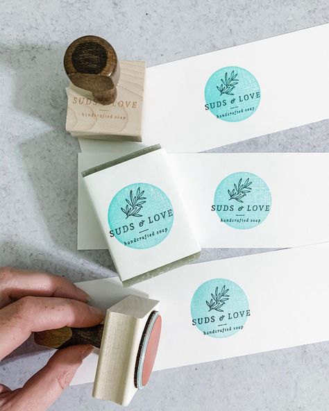 Soap Logo, Soap Packaging Design, Etsy Packaging, Soap Stamp, Soap Packing, Packaging Ideas Business, Small Business Packaging Ideas, Custom Stamp, Simple Packaging