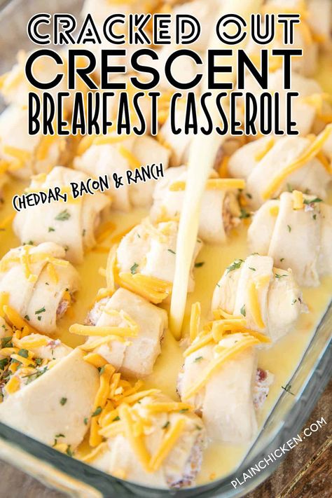 Crescent Breakfast Casserole, Recipes Using Crescent Rolls, Crescent Roll Breakfast Recipes, Crescent Breakfast, Cracked Out, Best Breakfast Casserole, Crescent Recipes, Breakfast Crescent Rolls, Crescent Roll Breakfast Casserole