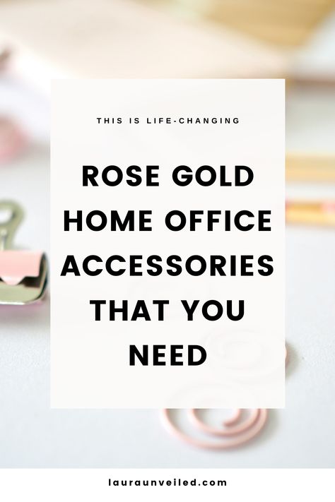 Brighten your workspace with stylish rose gold office supplies. This blog post shares chic home decor ideas and showcases must-have rose gold home office accessories that elevate any desk. Discover rose gold office decor items to add a touch of glamour to your workspace and explore rose gold home office decor ideas for a modern setup. Embrace rose gold office work spaces that inspire productivity while capturing the beauty of rose gold aesthetics. Rose Gold Office Work Spaces, Rose Gold Home Office, Gold Home Office Decor, Gold Home Office, Modern Setup, Rose Gold Office Decor, Rose Gold Furniture, Gold Aesthetics, Chic Home Decor Ideas