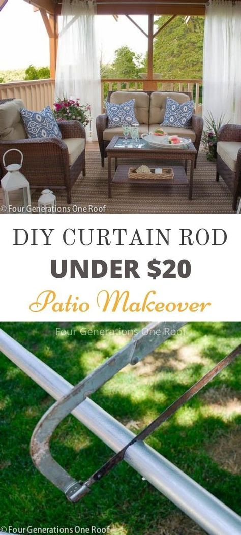 Patio Privacy Screen Curtains & Drapes, Outdoor Patio Curtain Rods, Porch Drapes Patio Ideas, Pergola Ideas Curtains, Curtains On Deck Patio Ideas, Deck Curtains Ideas, Outdoor Sheer Curtains For Patio, Gazebo Curtain Rods, Outside Curtains Patio