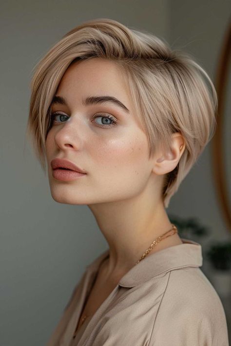 25 Prettiest Ways to Get a Pixie Bob with a Side Part