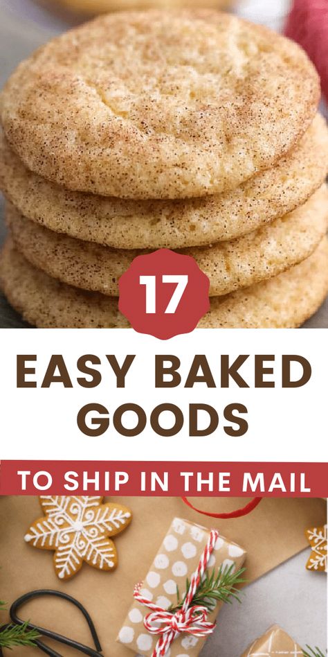 Ready to ship food to your loved ones? These are the best baked goods to mail! From cakes to cookies, these foods are perfect to ship! Best Baked Goods To Mail, Desserts To Ship Care Packages, Easy Christmas Baked Goods Gifts, Long Lasting Baked Goods, Cookies That Travel Well In The Mail, Cookies That Mail Well, Mailing Baked Goods Care Packages, Non Refrigerated Baked Goods, Basket Of Baked Goods