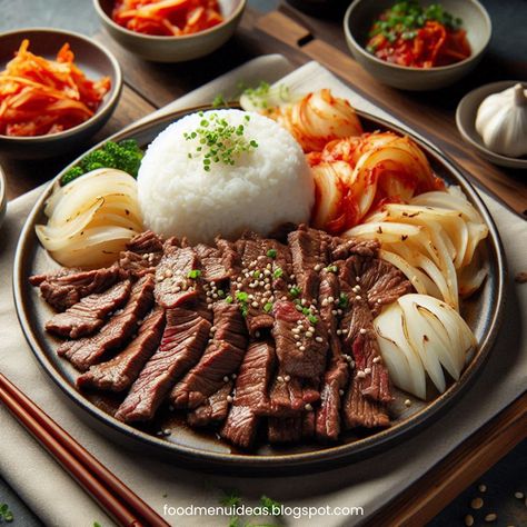 Korean Beef Recipe - How to Make Bulgogi Korean Beef Recipe, Peking Duck Pancakes, Korean Food Side Dishes, Duck Pancakes, Korean Beef Recipes, German Potato Salad Recipe, Best Korean Food, Recipe Korean, Bbq Marinade