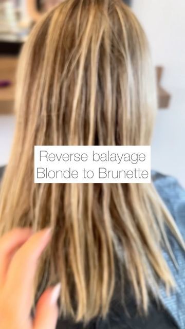 Blonde Trying To Go Brown, Transition From Blonde Highlights To Brown, Socolor Sync Formulas, How To Add Brown To Blonde Hair, Base Break Blonde Before And After, Transition From Blonde Back To Brunette, Adding Brown Lowlights To Blonde Hair, Balayage Vs Reverse Balayage, Break Up Blonde Hair