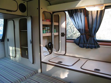 Custom Westy Interior Shelving in closet. | Flickr - Photo Sharing! T4 Camper Interior Ideas, T3 Interior, Vw T3 Camper, Vw Bus Interior, Volkswagen Interior, Vw T3 Syncro, T3 Bus, T4 Camper, T3 Vw