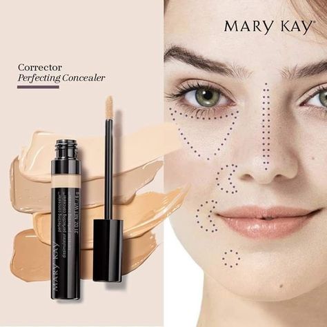 Corrector Mary Kay, Mary Kay Opportunity, Kosmetyki Mary Kay, Applying Concealer, Mary Kay Concealer, Face Concealer, Imagenes Mary Kay, Mary Kay Business, How To Apply Concealer