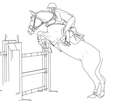 Dog Paw Drawing, Jumping Pictures, Horse Outline, Horse Art Drawing, Jumping Horse, Show Jumping Horses, Horse Sketch, Horse Inspiration, Horse Coloring Pages