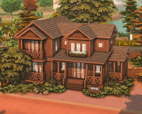 Brindleton Bay family home 🏡 | noCC 🛠️ packs used: EP: Cats & dogs 🏷️: @ea @thesims #sccregram #thesims #sims #eacreatornetwork… | Instagram Sims Neighborhood, Sims 4 Newcrest Builds, Sims Family Home, Autumn House Sims 4, Sims 4 Cabin, Sims 4 Cats And Dogs House, Sims 4 Brindleton Bay Builds, Brindleton Bay House Sims 4, Sims 4 Brindleton Bay House