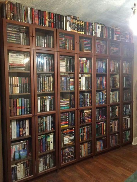 Closed Library Bookshelves, Home Library With Glass Doors, Glass Book Shelves, Bookshelves Closed, Book Shelves With Glass Doors, Bookshelves Glass Doors, Closed Bookshelves, Closed Bookshelf, Bookshelves With Glass Doors