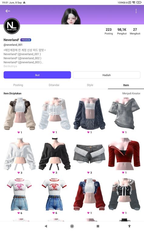 Zepeto Item, Aesthetic Zepeto Character, Roblox Sign Up, Zepeto Avatar Ideas, Zepeto Looks Ideas, Outfit Creator, Japan Music, Avatar Picture, Shirt Template