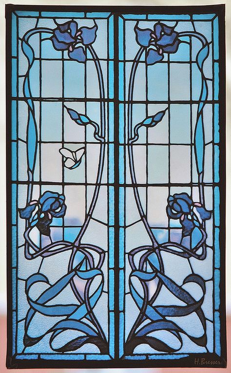 Art Nouveau Stained Glass Patterns, Art Nouveau Window, Petit Palais Paris, Art Deco Window, Art Nouveau Stained Glass, Decorative Window Film, Glass Window Art, Glass Diy, Stained Glass Diy