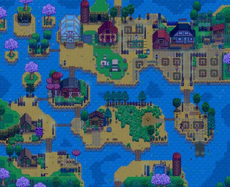 Stardew Valley River Land Farm Layout, Star Dew Valley Farm Layouts River, Stardew Valley Water Farm Layout, Stardew Valley Fishing Farm Layout, River Farm Layout Stardew Valley, Stardew River Farm Layout, River Farm Stardew Valley, Stardew Valley Farm Layout Riverlands, Stardew Valley Riverland Farm Layout