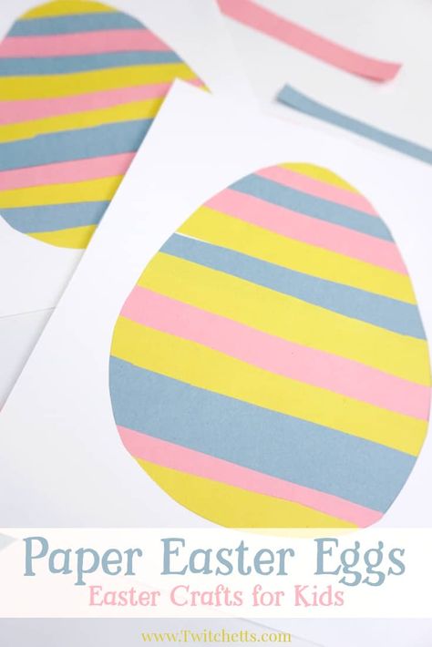 How to make an easy paper Easter egg - Twitchetts Haseul Icons, Fun Easter Crafts For Kids, Paper Easter Eggs, Natural Egg Dye, Process Art For Kids, Easter Craft For Kids, Easter For Kids, Easter Paper Crafts, Easter Eggs Kids