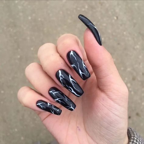 Long Black Nails, Makeup Nails Art, Special Nails, Subtle Nails, Grunge Nails, Glamorous Nails, Best Nail Art, Coffin Nails Long, Dry Nails