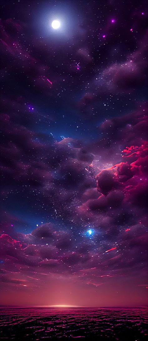 Iphone Wallpaper Night Sky, Iphone Wallpaper Night, Purple Galaxy Wallpaper, Starry Night Wallpaper, Keep Learning, Free Aesthetic, Night Sky Wallpaper, Wallpaper Collage, Pretty Backgrounds