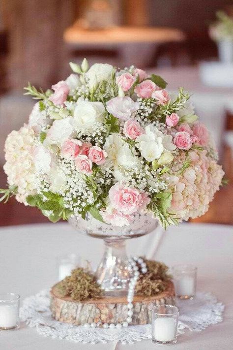 Fotos Ideas, Marriage Ceremony, Decoration Wedding, Table Arrangements, Floral Centerpieces, Flower Centerpieces, Pink Wedding, Wedding Centerpieces, Pink And White