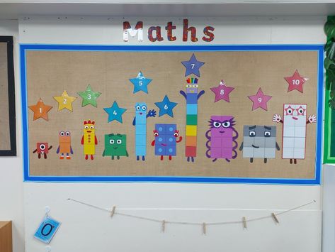 Playgroup Class Decoration, Reception Maths Display, Interactive Display Boards, Maths Classroom Displays, Reception Maths, Maths Eyfs, Classroom Door Displays, Drama For Kids, Maths Display