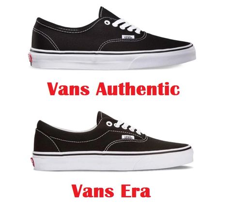 Vans Authentic vs Era Vans Era Outfit, Vans Era Outfit Men, Vans Vs Converse, Revenge Vans, Vans Knew School, Vans Outfit Men, Vans Authentic Red, Vans Era, Vans Authentic Shoes