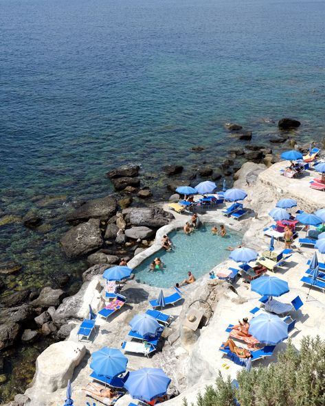 Ischia Italy, Beach Clubs, Italy Summer, Best Comfort Food, Southern Italy, Italian Summer, Travel Inspo, Amalfi Coast, Hot Springs