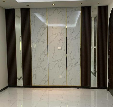 Pvc Wall Panels Designs, Tv Cabinet Wall Design, Marble Sheet, Wall Cladding Designs, Bedroom Interior Design Modern, Marble Sheets, Modern Tv Unit Designs, Pvc Ceiling Design, House Main Gates Design