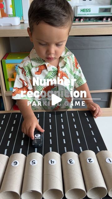 Stephanie & Katrina | Crafty Moms on Instagram: "Such a fun way to learn number recognition with this easy and budget friendly activity you can make at home using things you already have! 🙌🏼 PLUS you will get a few minutes to drink your coffee while is still hot 😂

Write: materials or road to send you a road tape you can use to make this activity! 

Our kids absolutely loved this game❣️We hope you like it✨ Don’t forget to save this post for later or share it with someone who might like it or need it.

❌ We don’t authorize to share this video on your feed. (Stories and DMs are fine)
.
.
.
.
.
.
.
.
.
.
#earlychildhoodeducation #playlearningideas #playlearngrow #kidsactivities 
#activitiesforkids  #montessoriathome #montessoritoddler #waldorf #homeschool #homeschoollife #greatideas #kidsc Number Recognition Activities, Easy Math Activities, Fun Writing Activities, Preschool Math Games, Islamic Kids Activities, Waldorf Homeschool, Baby Play Activities, Baby Learning Activities, Number Activities