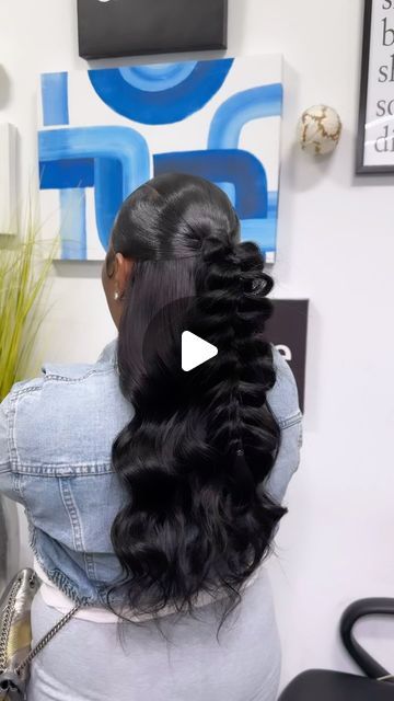 @ceetails on Instagram: "NOT So Basic Half Up Half Down 😮‍💨😍😍  . . . #Baltimoresleekponytail#Sleekponytail #Baltimore #DMVhairstylist #Naturalhair #Slayed #sleek #halfuphalfdown##middlepartponytail #sidepart #Sidepartponytail#sleek #ponytail #jaydawayda #model#beautiful #Baltimoremaryland #explorepage#ponytail#blackgirl#maryland#DMV#explorepage#highponytail" Barbie Ponytail Half Up Half Down, Barbie Half Up Half Down With Swoop, Long Barbie Ponytail With Swoop, Swooped Ponytail, Barbie Ponytail With Swoop Bang, Frontal Ponytail, Butterfly Braids, Barbie Ponytail, Butterfly Braid