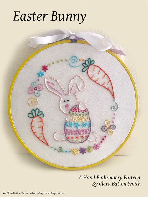 Free Easter Bunny with Egg Embroidery Pattern Easter Embroidery Patterns, Easter Embroidery Designs, Bunny Embroidery, Easter Embroidery, Animal Embroidery Designs, Felt Embroidery, Easter Cross, Hand Embroidery Projects, Needlework Patterns