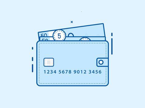 Wallet blue 800x600 dribbble Credit Card Icon, Card Icon, Blue Wallpaper Iphone, Cute App, Explainer Video, Ios App Icon Design, Motion Graphics Design, Motion Design Animation, App Covers