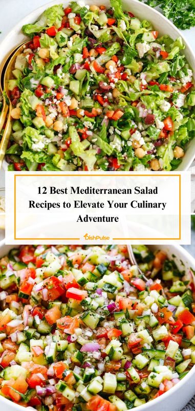 Elevate your culinary adventure with the 12 Best Mediterranean Salad Recipes! From vibrant Greek salads to refreshing tabbouleh, enjoy a symphony of flavors in every bite. 🥗🍅 


#MediterraneanSalads #CulinaryAdventure #FreshFlavors #HealthyEating #DishPulse 𝗚𝗶𝘃𝗲 𝗮 𝗵𝗲𝗮𝗿𝘁 𝘁𝗼 𝗯𝗼𝗼𝗸𝗺𝗮𝗿𝗸 𝗳𝗼𝗿 𝗹𝗮𝘁𝗲𝗿! Mediterranean Salads Greek, Mediterranean Celery Salad, Veg Mediterranean Recipes, Mediterranean Recipes For A Crowd, Medditeranean Salad Recipes, Quick And Easy Salad Recipes, Meditarian Salad, Mediterranean Salads Healthy, Medeterrian Food Recipes