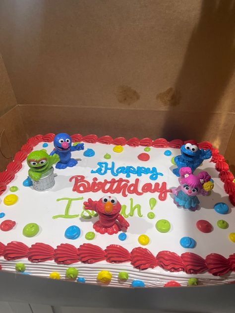 Sesame Street Birthday Cake Buttercream, Simple Sesame Street Cake, Elmo Sheet Cake, Elmo Cakes, Sesame Street Sheet Cake, Diy Sesame Street Cake, Sesame Street Cakes, Sesame Street Cake Ideas, Sesame Street Birthday Cake