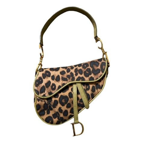 Rare Dior Leopard Print Saddle Bag Material - Canvas, Leather , Gold Tone Hardware Condition- Very Good Never Worn Rare Dior Saddle Bag, Vintage Dior Purse, Cheetah Print Purse, Leopard Print Purse, Leopard Print Things, Timeless Designer Bags, Everyday Designer Bag, Rare Bags, Blonde Glamour