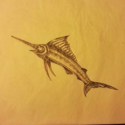 Marlin - Tattoo Sketch by - Ranz Marlin Tattoo, Tattoos On Side Ribs, Bone Tattoos, Tattoo Sketch, Rib Tattoo, Tattoo Sketches, Botanical Illustration, Tattoo Art, Drawing Sketches