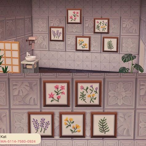 ACNH Custom Design Codes on Instagram: “Pressed flower wallart by akechigororo on…” Flower Design Acnh, Acnh Patterns, Motif Acnl, Flower Frames, Acnh Cottagecore, Animal Crossing 3ds, Animal Crossing Guide, Acnh Design, Acnh Designs