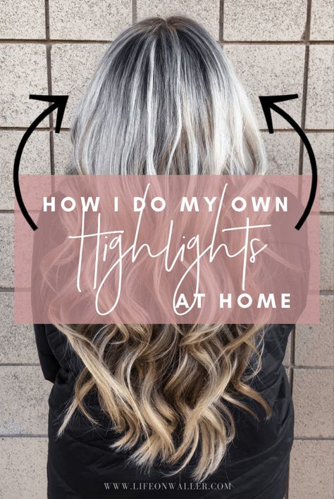 Highlighting Hair At Home, Balayage Tutorial, Highlights Diy, Highlight Your Own Hair, Highlights At Home, Diy Highlights Hair, Blonde Hair At Home, At Home Highlights, Diy Balayage