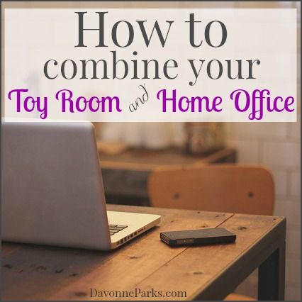 How to combine your toy room and home office. These practical tips and ideas are so inspiring! Study And Toy Room Ideas, Home Office Toy Room Combo, Shared Playroom And Office, Home Office With Kids Space, Toy Room Office Combo, Home Office And Playroom Combo Layout, Office Toy Room Combo, Office And Kids Playroom Combo, Office Playroom Combo Layout