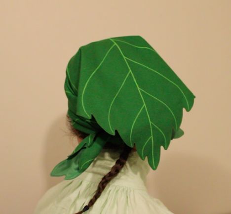 Diy Sunhat, Faerie Party, Head Kerchief, Textile Medium, Head Bandana, Diy Leaves, Ren Fair, Fairy Clothes, Sewing Needle