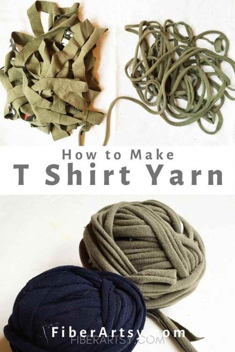 Gamle T Shirts, Tshirt Yarn, Extra Yarn, Crochet T Shirts, Tshirt Crafts, Fabric Yarn, Weaving Projects, Yarn Diy, Upcycle Projects