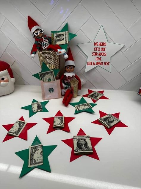 Elf On The Shelf Starbucks Ideas, Starbucks Elf On The Shelf Ideas, Elf On The Shelf Bday Ideas, Elf On The Shelf Tea Party, Starbucks Elf On The Shelf, Elf On The Shelf Birthday Party, Elf On The Shelf Starbucks, Elf Starbucks, Elf On The Shelf Party