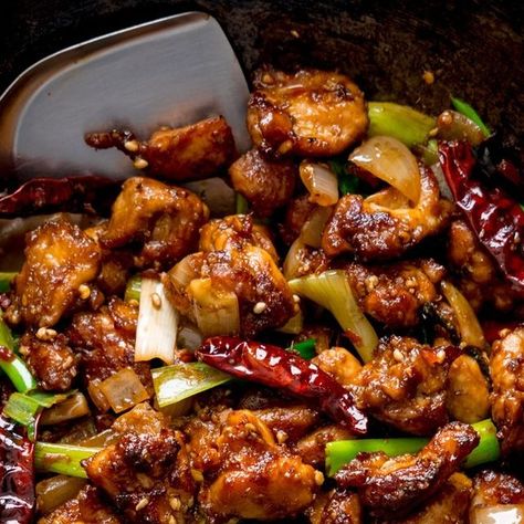 Szechuan Chicken, Sichuan Pepper, Chinese Chicken, Chicken Stir Fry, Spicy Chicken, Chinese Food, Stir Fry, The Recipe, Peppers