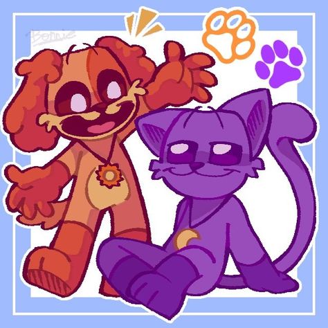 Bonnie en X: "They're so cute💖💖💖 I Luv Them🥹 #Dogday #Catnap #SmilingCritters #PoppyPlaytime3 #Fanart https://t.co/nmAFzrax6e" / X Cat And Dog Drawing, Poppy Drawing, Dog Icon, Dog Day, Dreamcore Weirdcore, Poppy Playtime, Happy Tree Friends, Game Inspiration, Cute Little Drawings