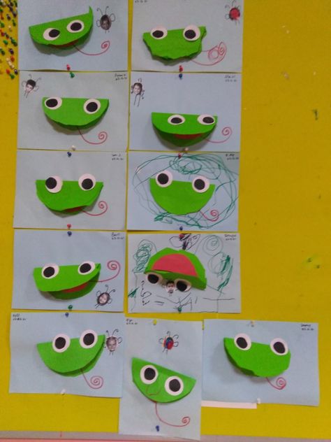 5 Little Speckled Frogs, Frog Puppet, Frog Crafts, Nursery Rhyme, Paper Crafts For Kids, Preschool Art, Art Classroom, Toddler Crafts, Nursery Rhymes