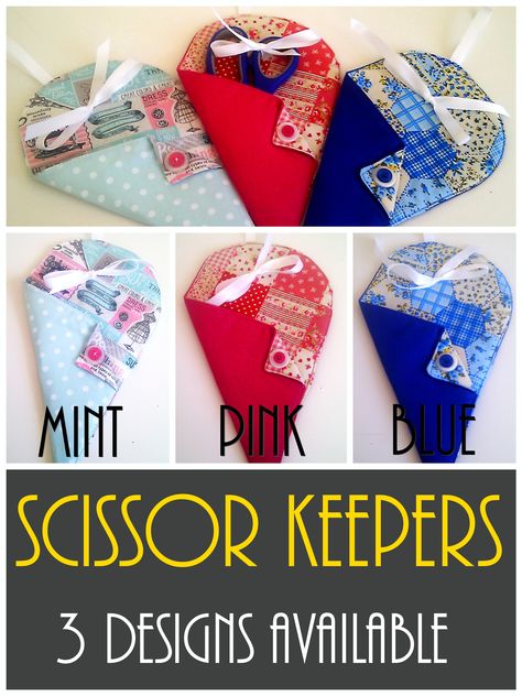 Scissor Storage, Scissor Pouch, Scissor Keeper, Scissor Holders, Pink Patchwork, Sew Projects, Skull Pin, Pouch Sewing, Small Sewing