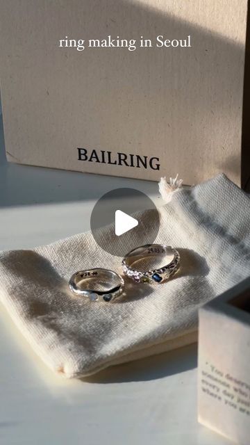 vincy on Instagram: "ring making with @bailring_jewelry💎 I found this by chance and absolutely loved their designs with the little gemstones, so ofc I went with my friend!!🥺 It’s such a cute activity to do with your friend or partner - perfect for a friendship ring, couple ring or even to make your own👩🏻‍🎨🩵

💫basic design is 60,000 won (3-4mm rings without gemstone)
⭐️ choal (bullet) design is 80,000 won (with 3 gemstones) - the one in the reel
✨natural stone design is 110,000 won (with a natural stone)

the workshop takes around 1.5-2 hours and you can pick it up or have it delivered to you in 10 days! 💌 book it through their link in bio or dm them directly👩🏻‍💻 more on my story highlight 😚🤍

#ringmaking#ring#ringworkshop#diy#seoul#exploreseoul#seoulkorea#koreatravel#travelseo Instagram Ring, Bullet Designs, Ring Couple, Friendship Ring, South Korea Travel, Ring Making, Friendship Rings, Couple Ring, How To Make Rings