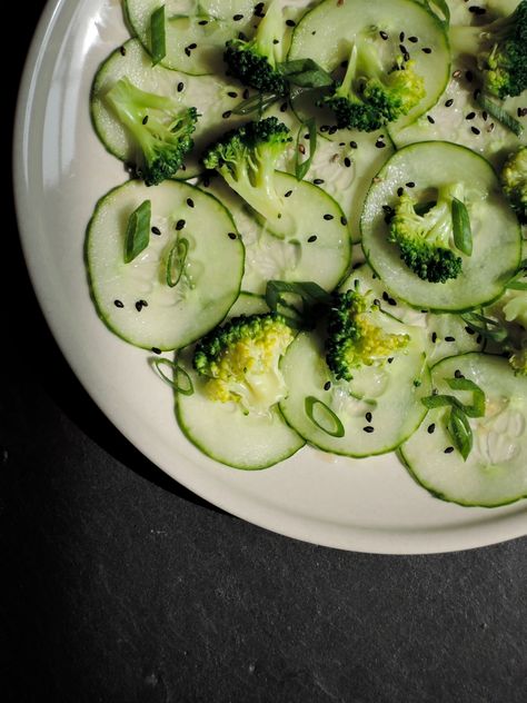 Sesame Cucumber Carpaccio – Add A Little Cucumber Carpaccio, Sesame Seed, Black Sesame Seeds, Asian Flavors, Big Party, Raw Food, Spring Onion, Light Summer, Sesame Seeds